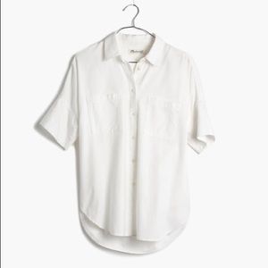 Madewell White Cotton Courier Shirt